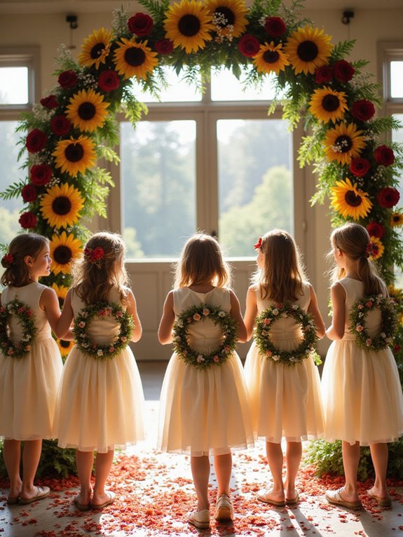 elegant flower girl wreaths