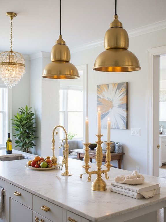 elegant gold candle displays