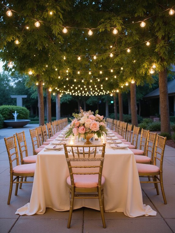 elegant gold chivari chairs