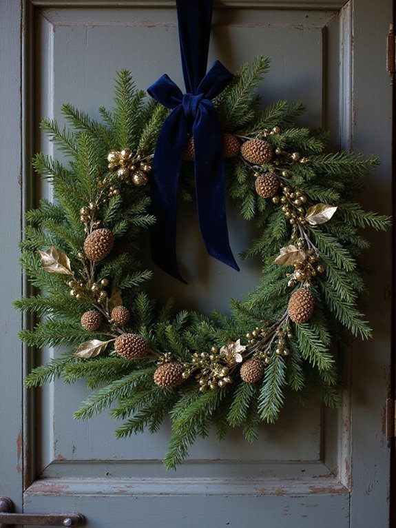 elegant gold leafed wreath craft