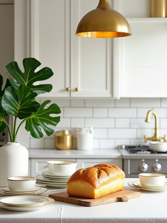 elegant gold rimmed dinnerware experience