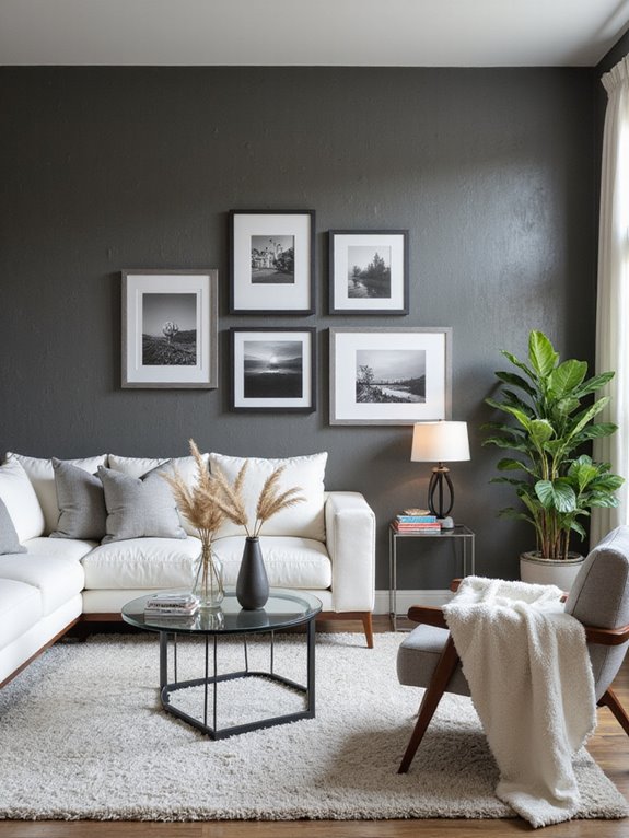 elegant grey accent walls
