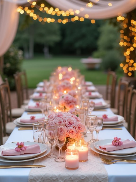 elegant ivory lace runners