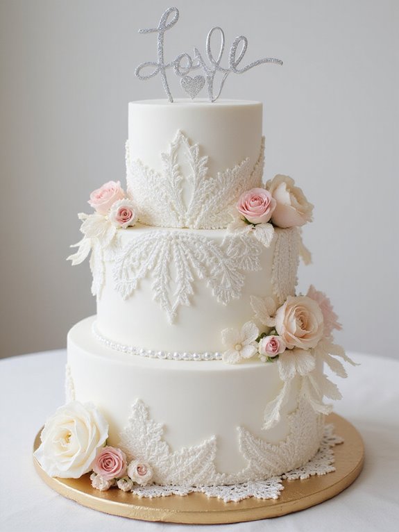 elegant lace cake designs