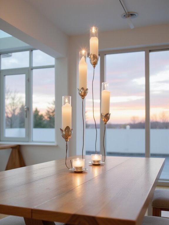 elegant minimalist candle holders