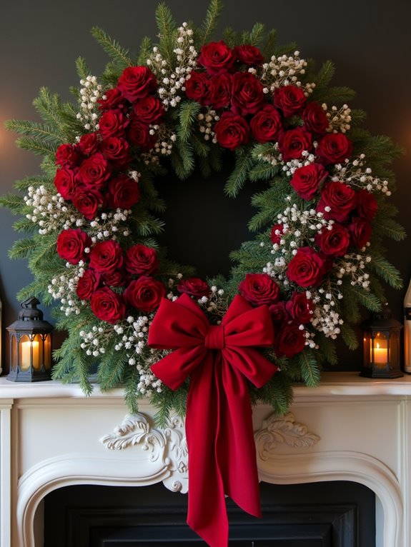 elegant red holiday wreaths