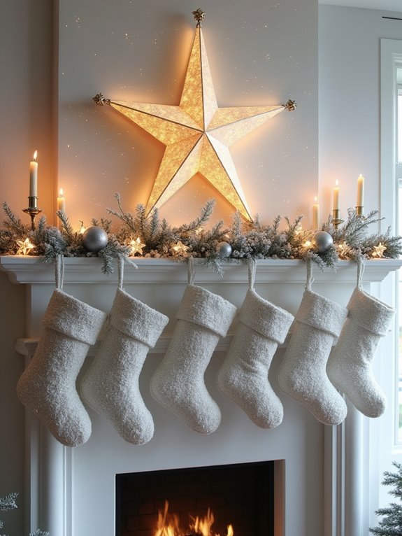 elegant silver stocking hangers