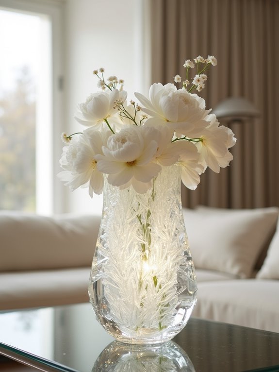 elegant transparent vase decor
