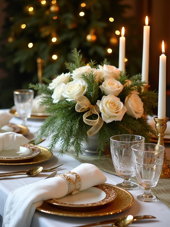 elegant white and gold decor