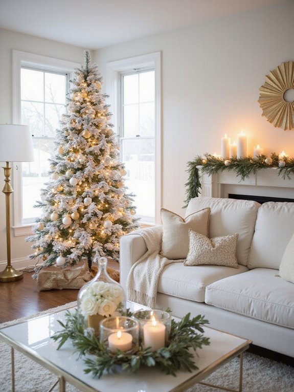 elegant white and gold decor