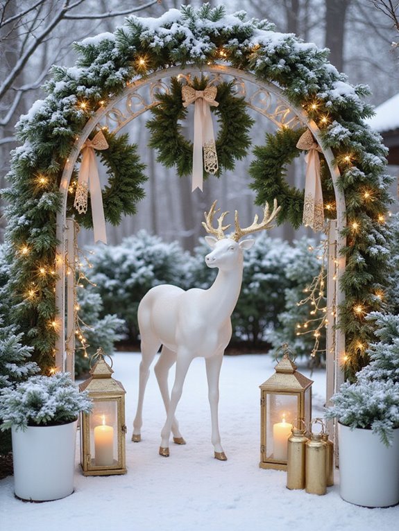 elegant white and gold display