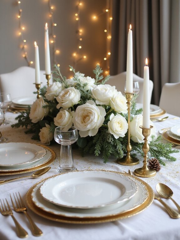 elegant white and gold