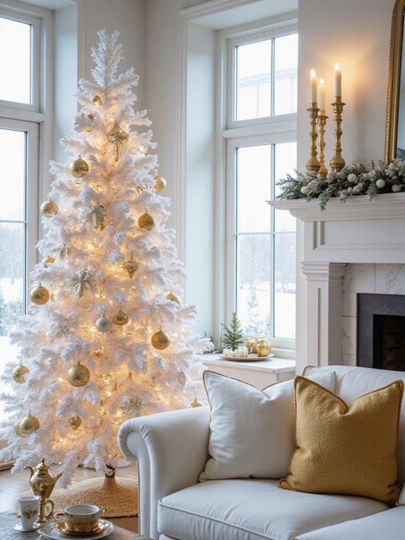 elegant white and gold