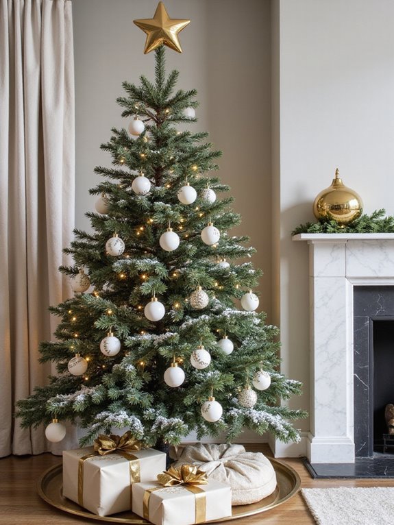 elegant white and gold