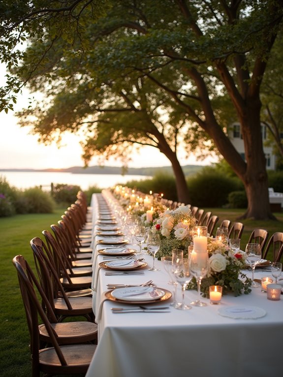 elegant white decor setup
