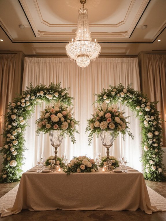 elegant white floral arrangements