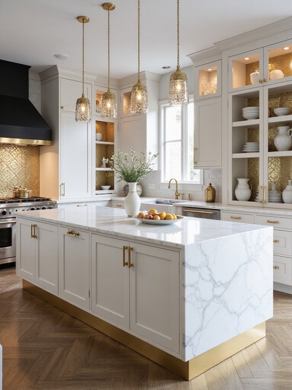 elegant white gold decor