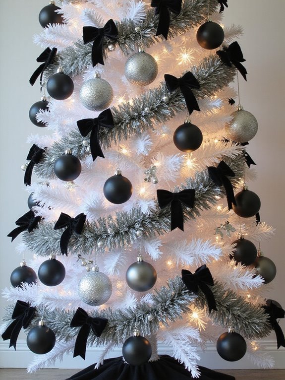 elegant white led tree