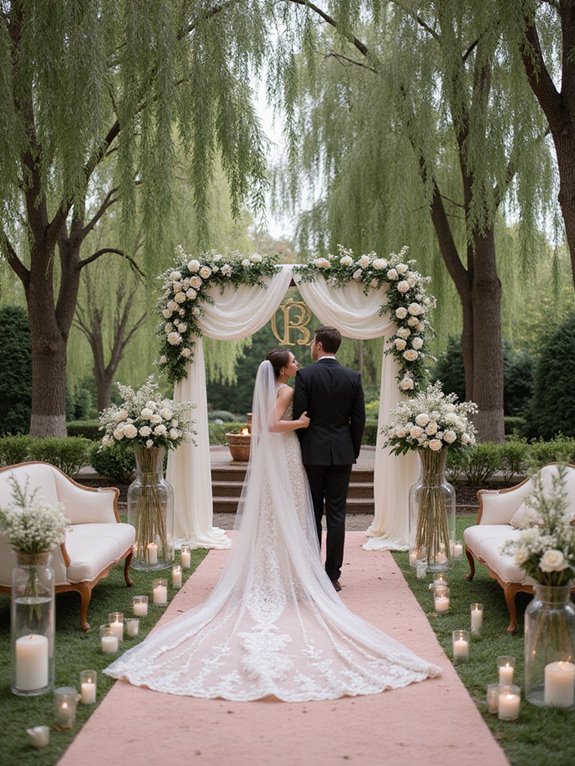 elegant white wedding decor