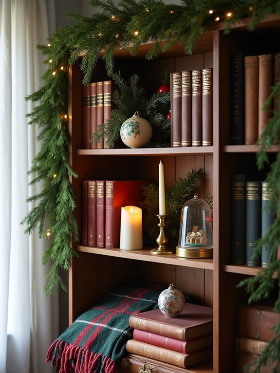 elevate bookshelves with decor