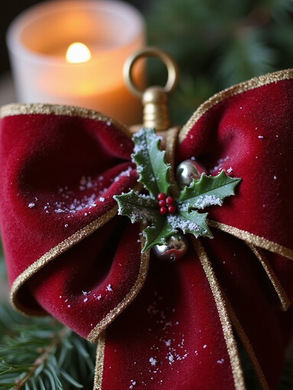 embellish bows with ribbons