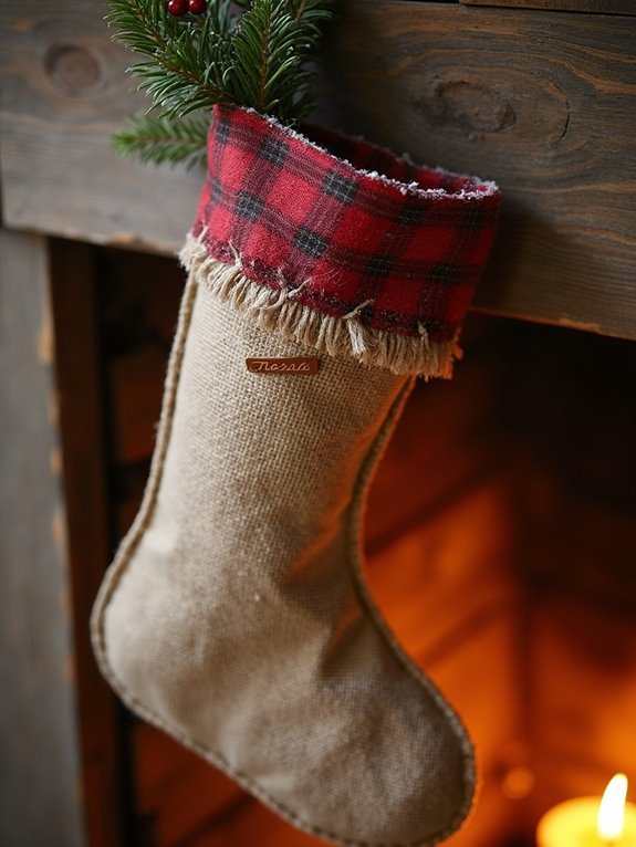 embellish burlap stockings creatively