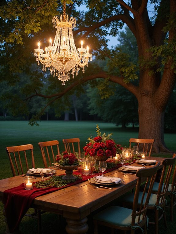 emerald green and red d cor