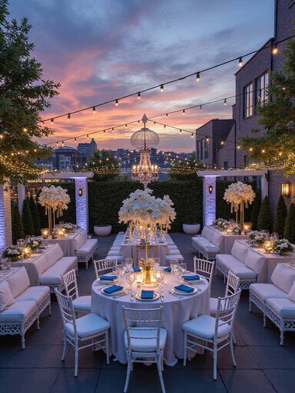 enchanting blue and white lighting