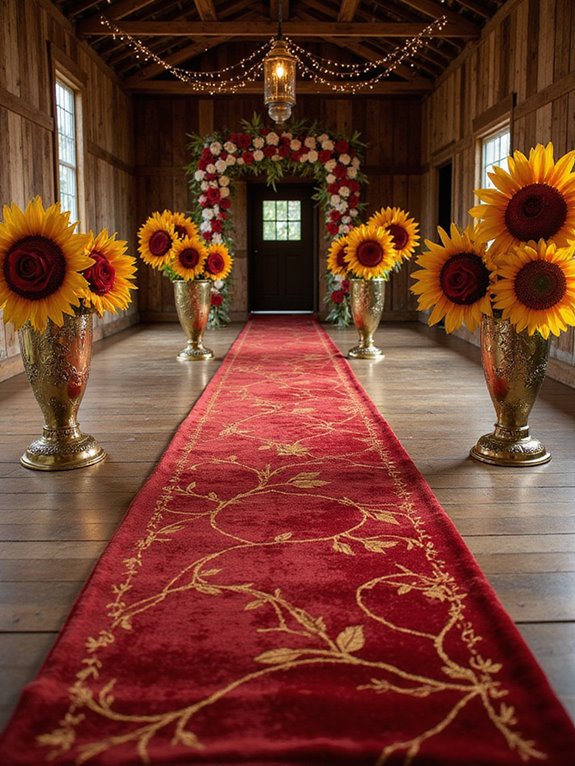 enchanting floral aisle runner