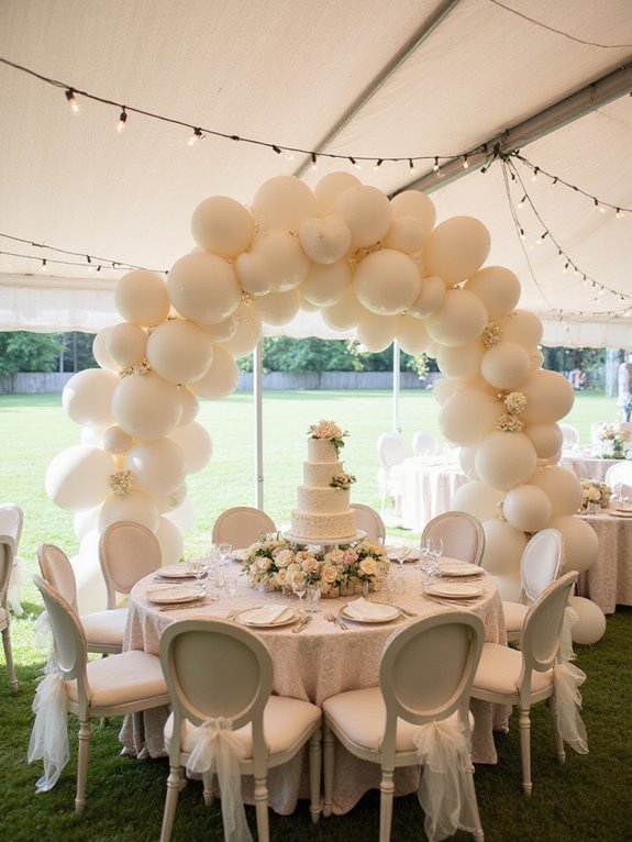 ethereal elegance with balloons
