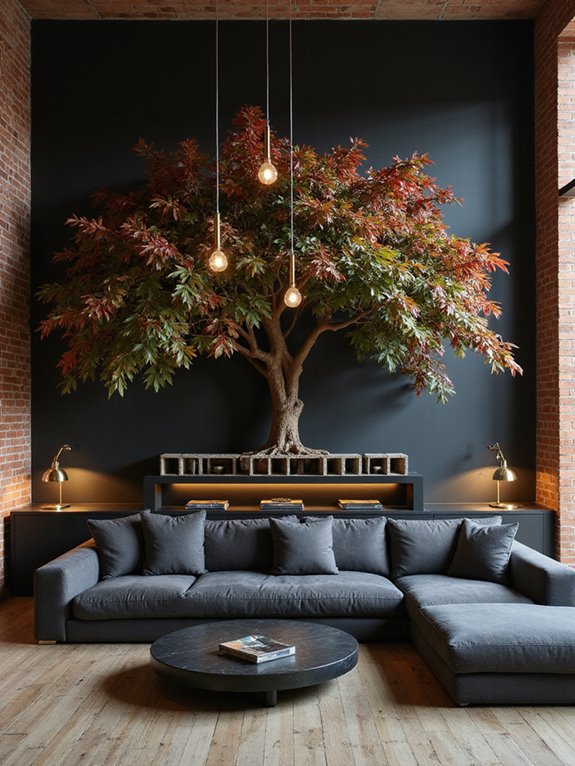 eucalyptus accent wall ideas