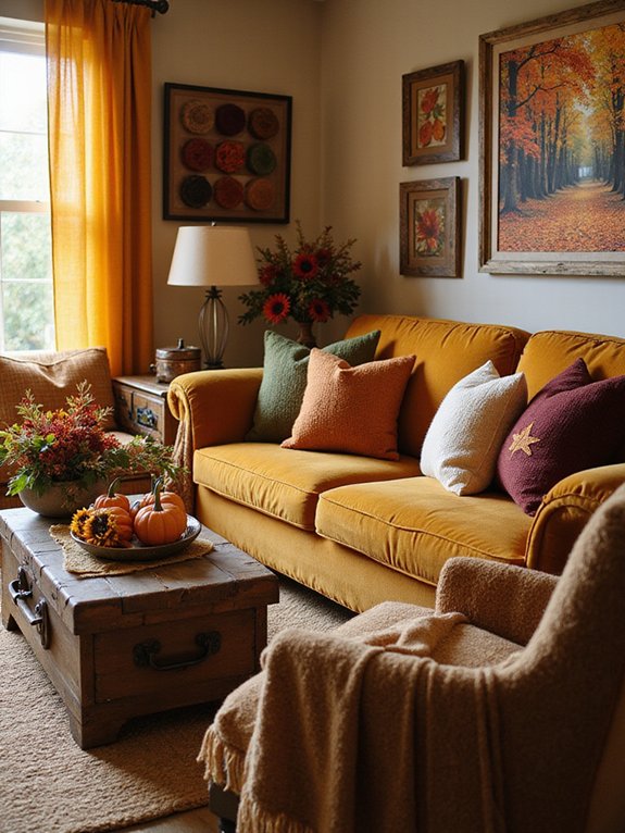 fall colors and textures