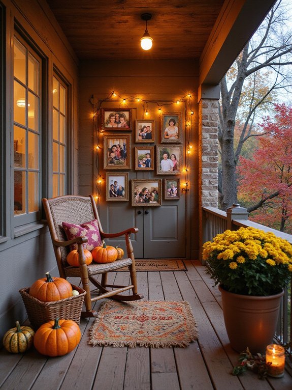 fall family photo display
