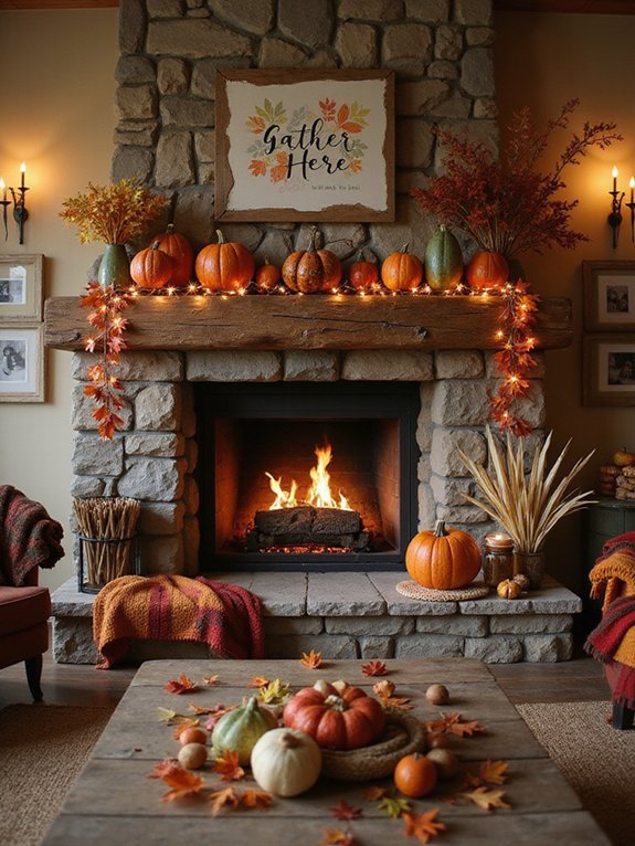 fall fireplace diy projects