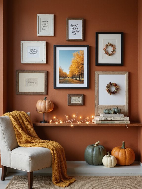 fall themed gallery wall creation