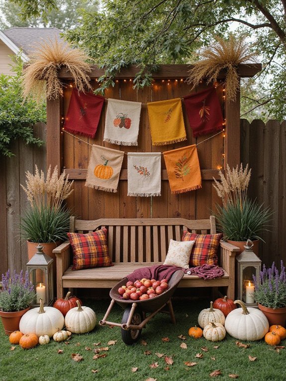 fall themed photo wall ideas