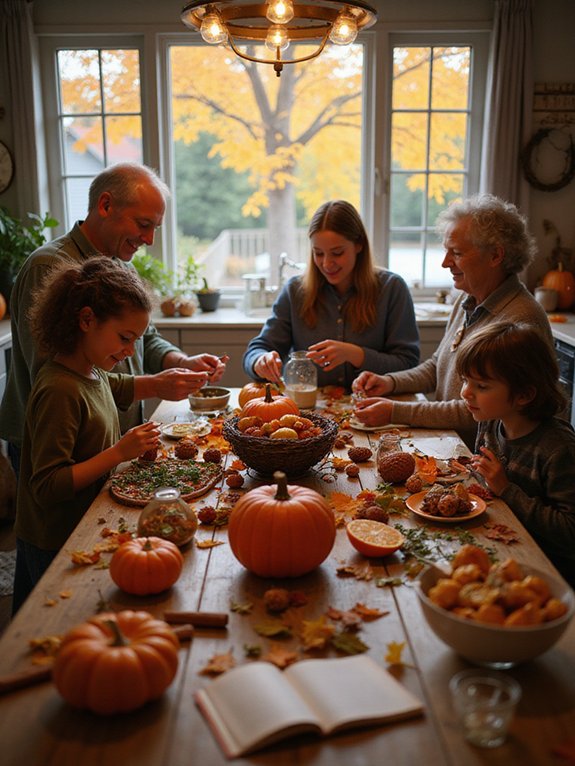 family fun fall decorating