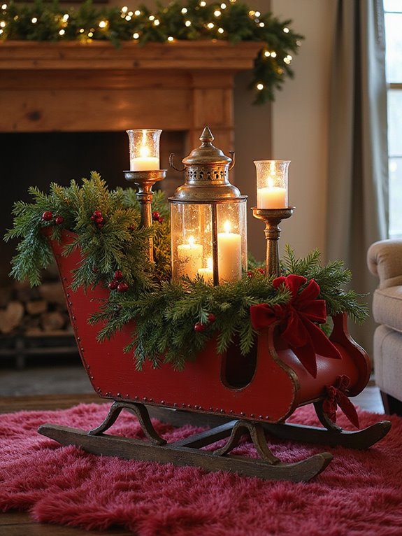 farmhouse chic holiday centerpiece