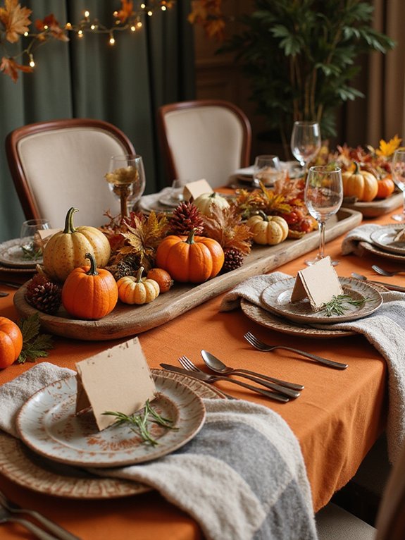 festive autumn table settings
