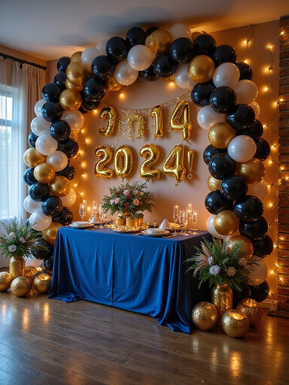 festive balloon party decor