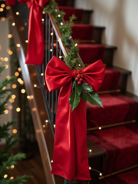 festive banister bow designs