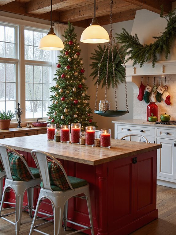 festive christmas kitchen decor