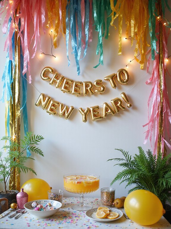 festive colorful decorations abound