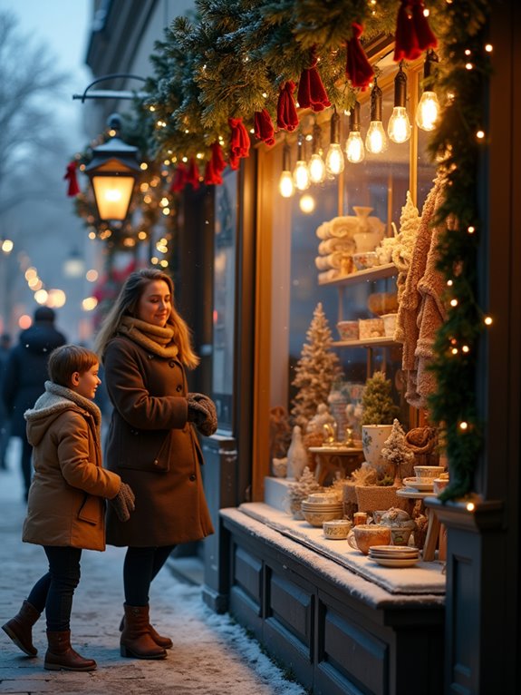 festive displays attract shoppers