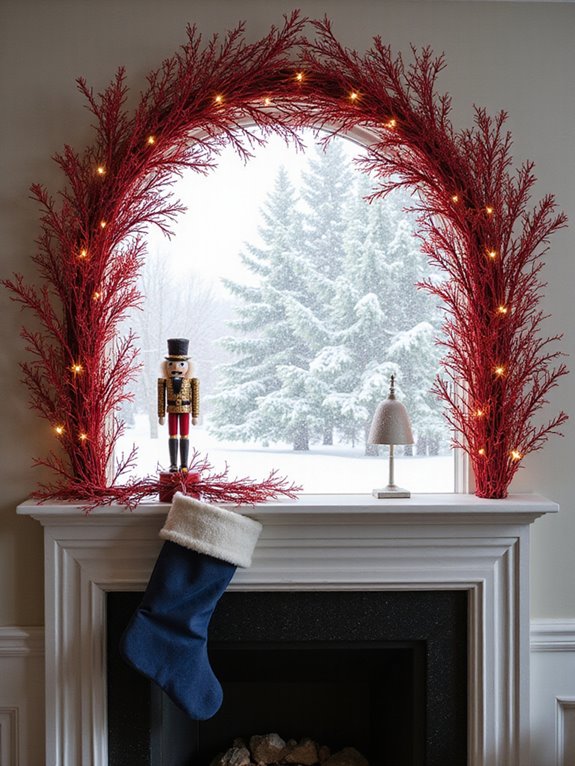 festive diy red garland