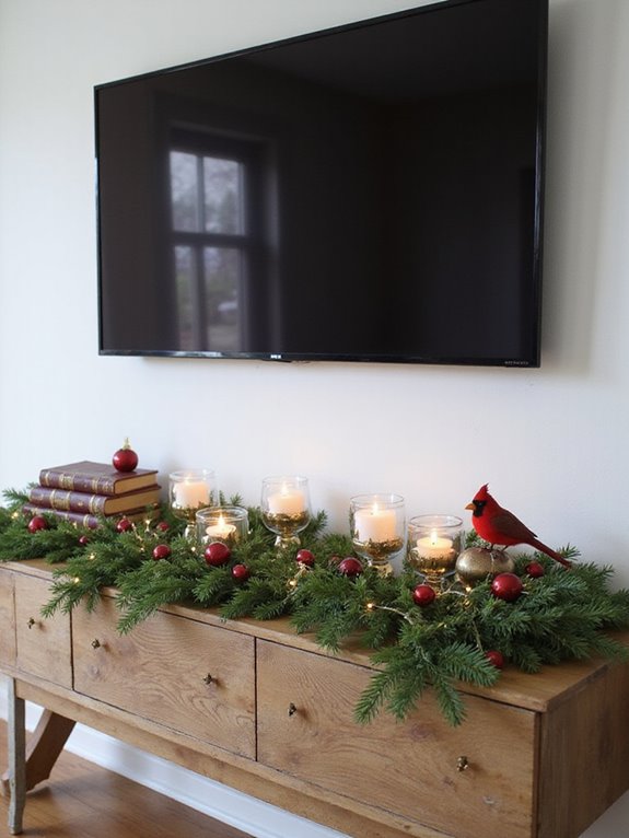 festive feathery swags decorations