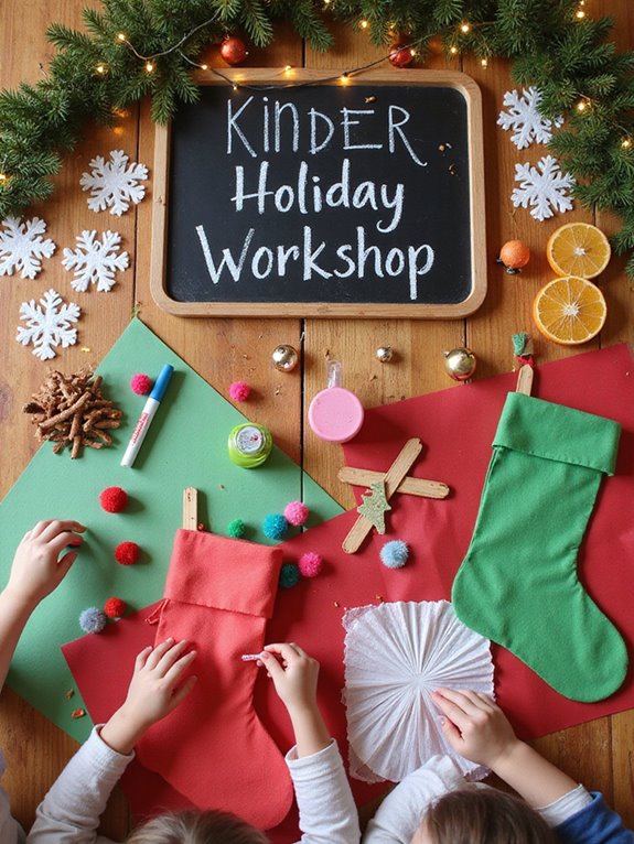 festive fingerpainting winter wonderland