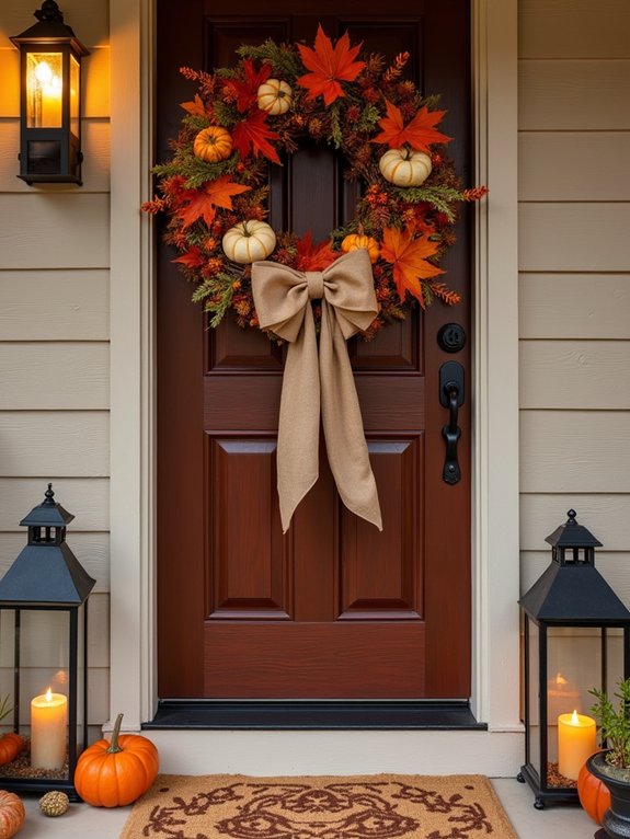 festive front door wreaths