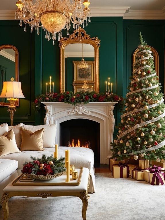 festive gold holiday decor