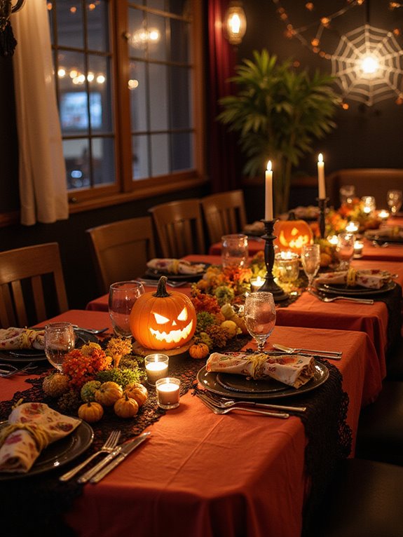 festive halloween table decorations